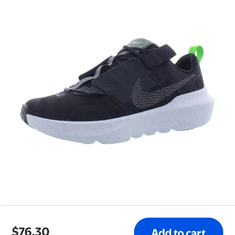 Nike Crater Impact Sneakers Black and Green 4y